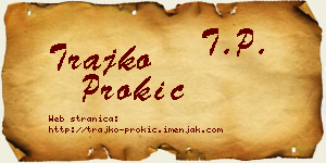 Trajko Prokić vizit kartica